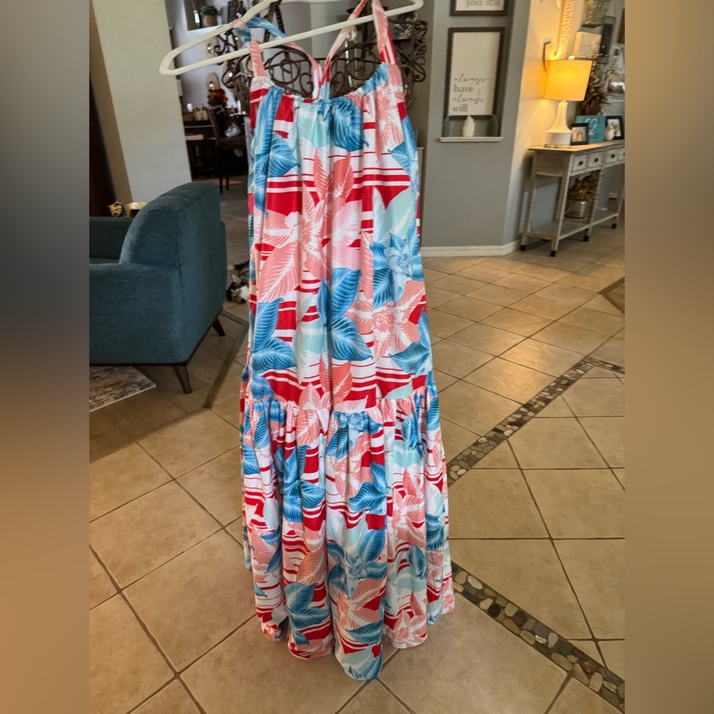 Maxi Tank Flowy Floral Dress Size Small Designer Unknown Like New Sz small